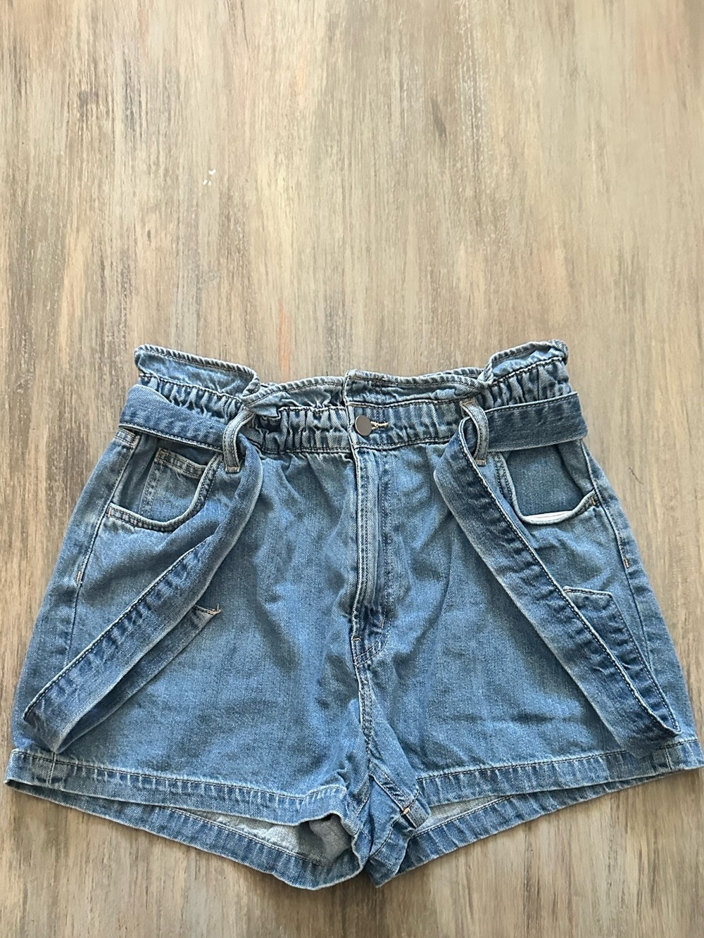 OAK + FORT Denim Tie Waist Shorts